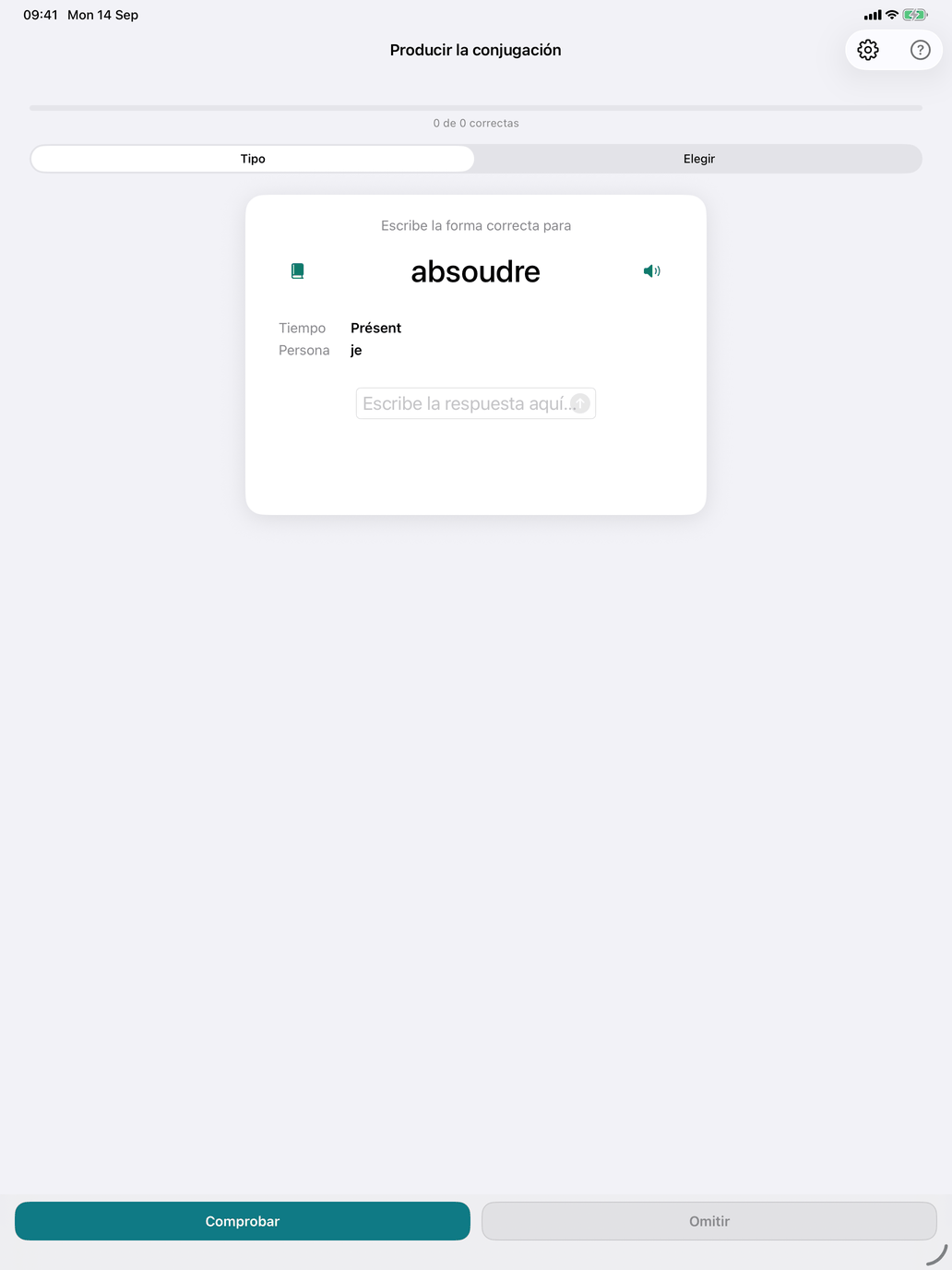 Producir la conjugación
