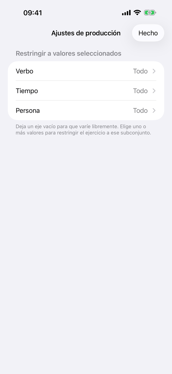 Producir la conjugación