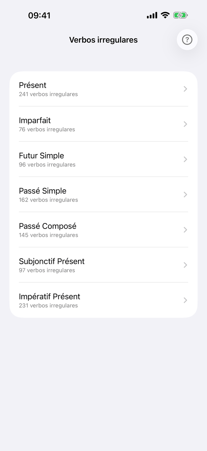 Verbos irregulares