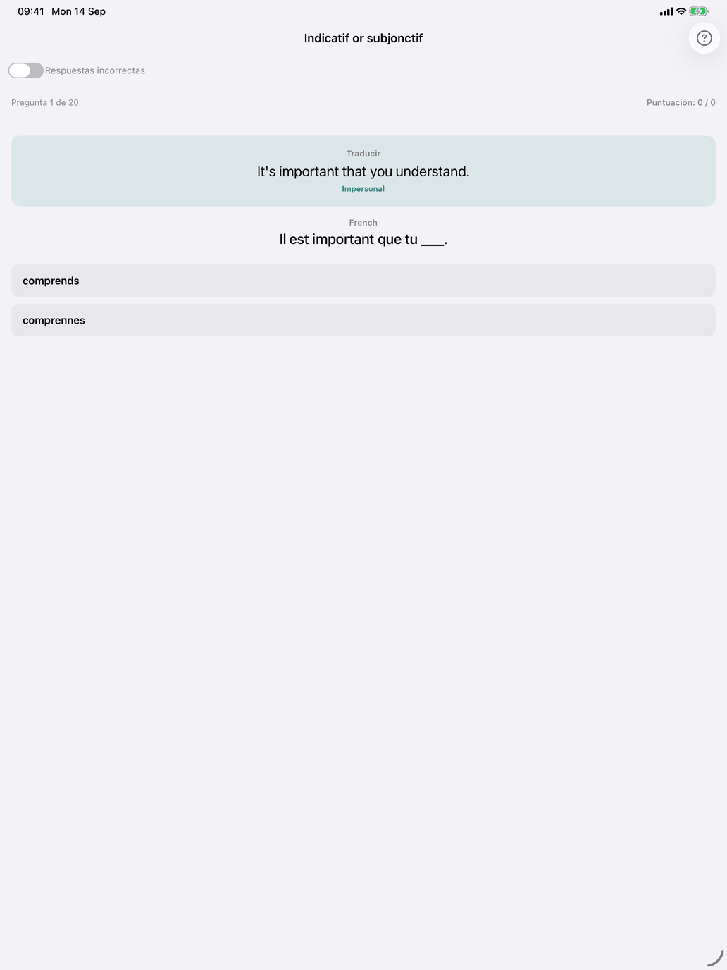 Indicatif o subjonctif