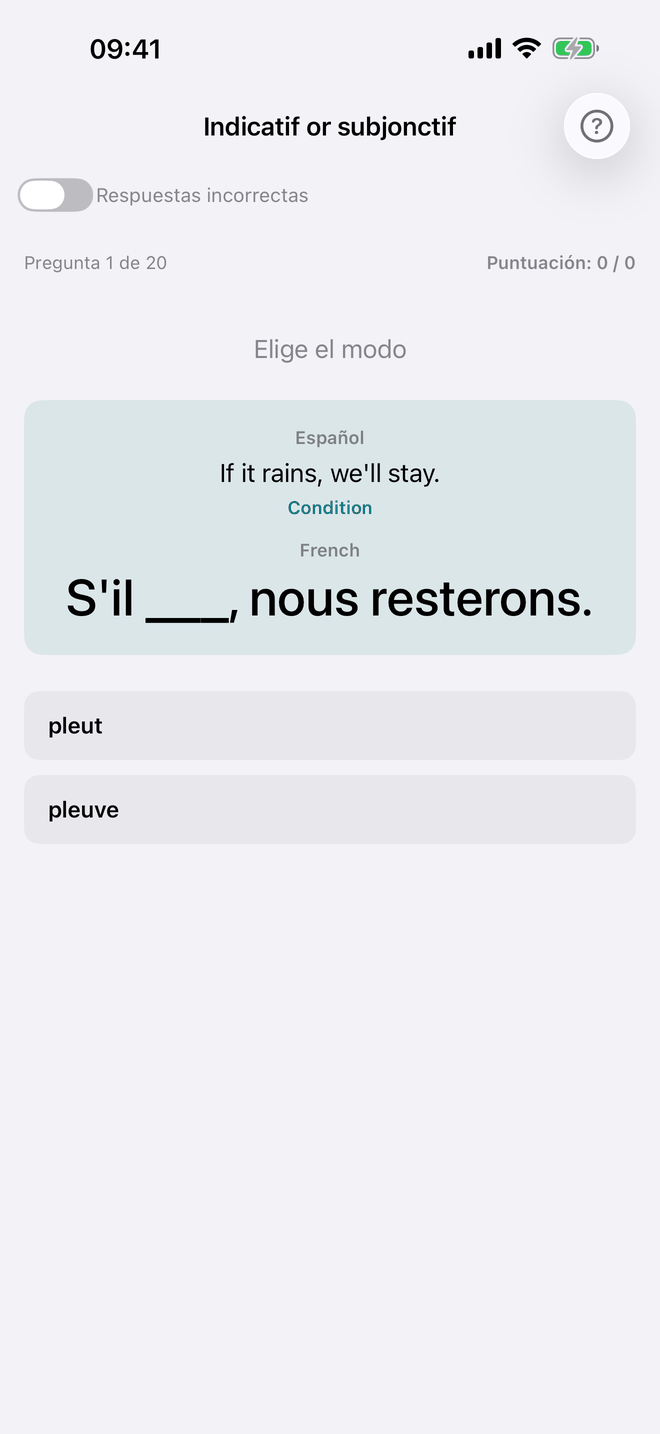 Indicatif o subjonctif