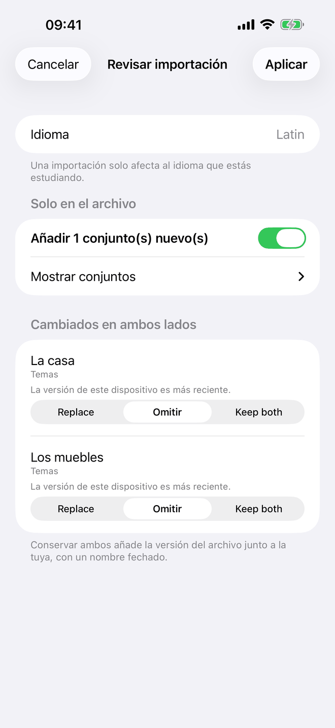 Conjuntos de práctica