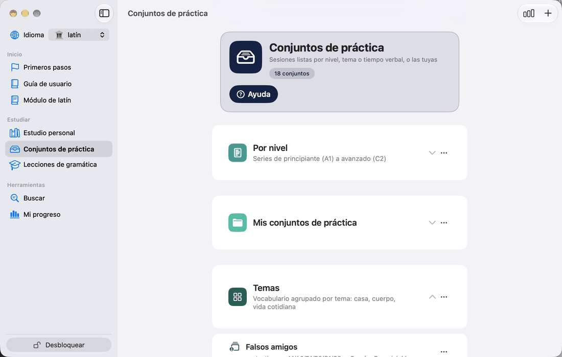 Conjuntos de práctica