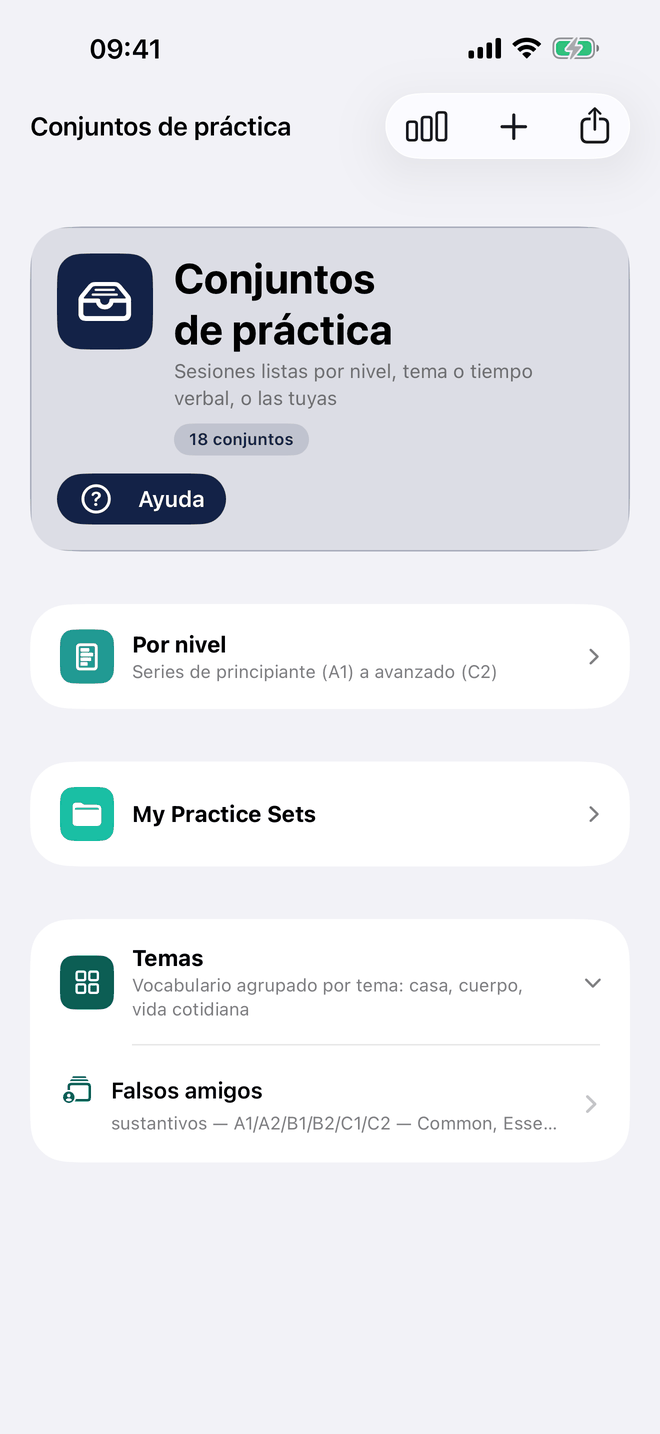 Conjuntos de práctica