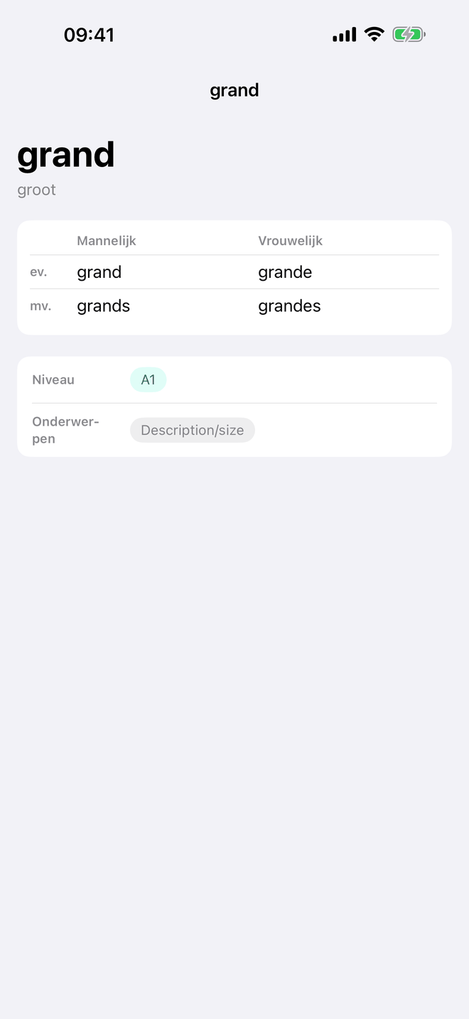 Bijvoeglijke naamwoorden