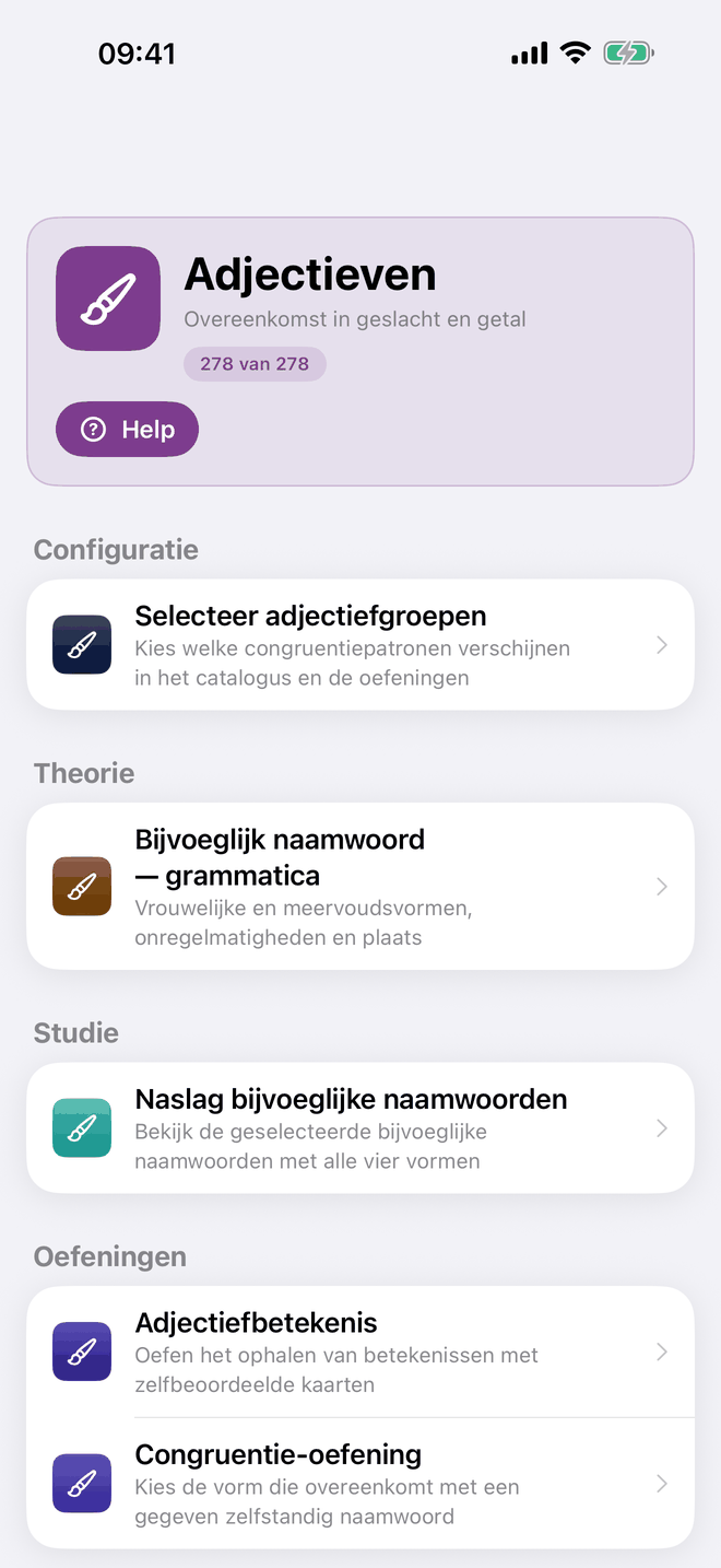Bijvoeglijke naamwoorden