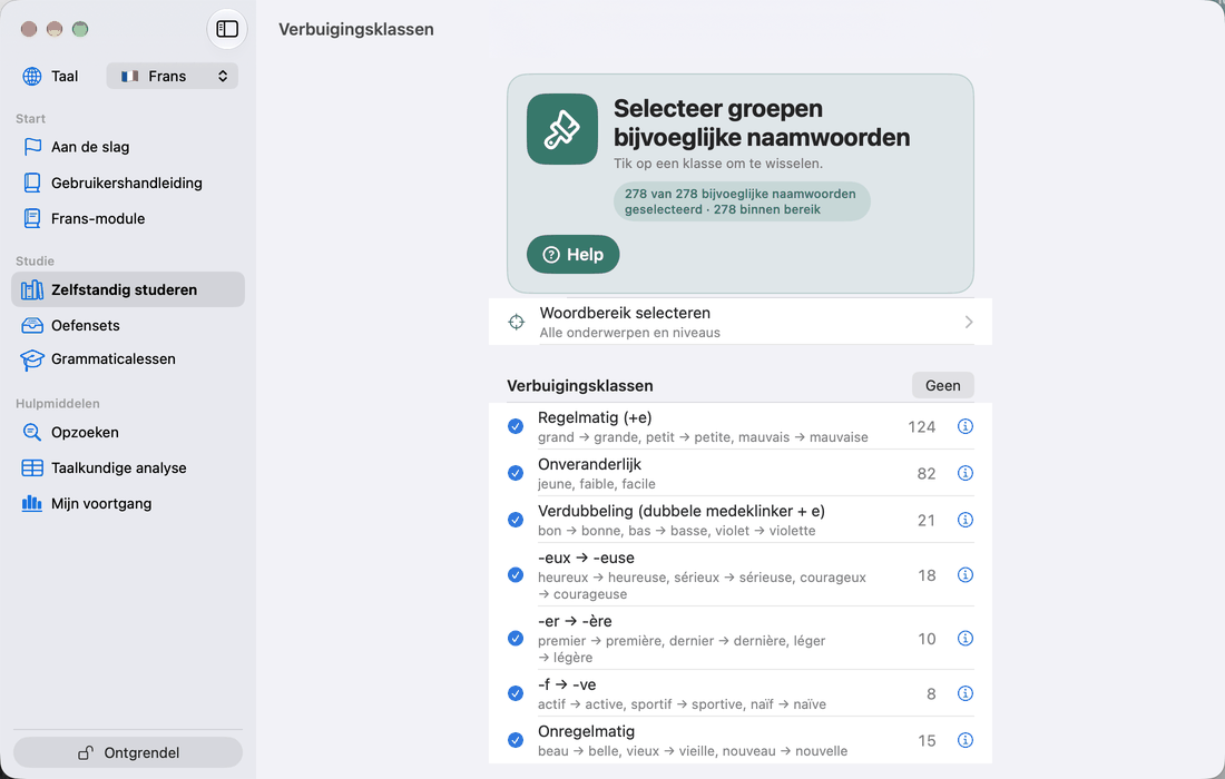 Bijvoeglijke naamwoorden