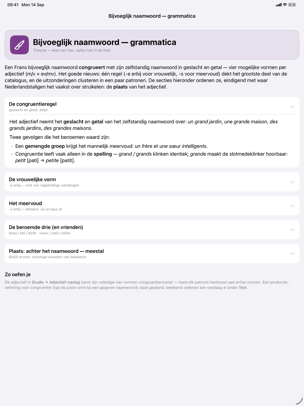 Bijvoeglijke naamwoorden