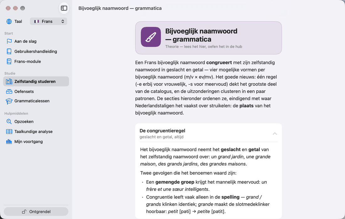 Bijvoeglijke naamwoorden