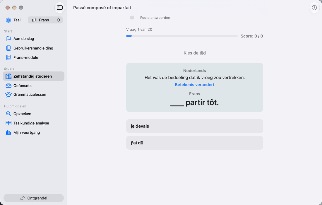 Passé composé of imparfait