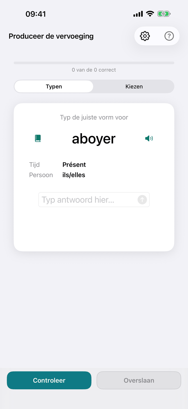 Produceer de vervoeging