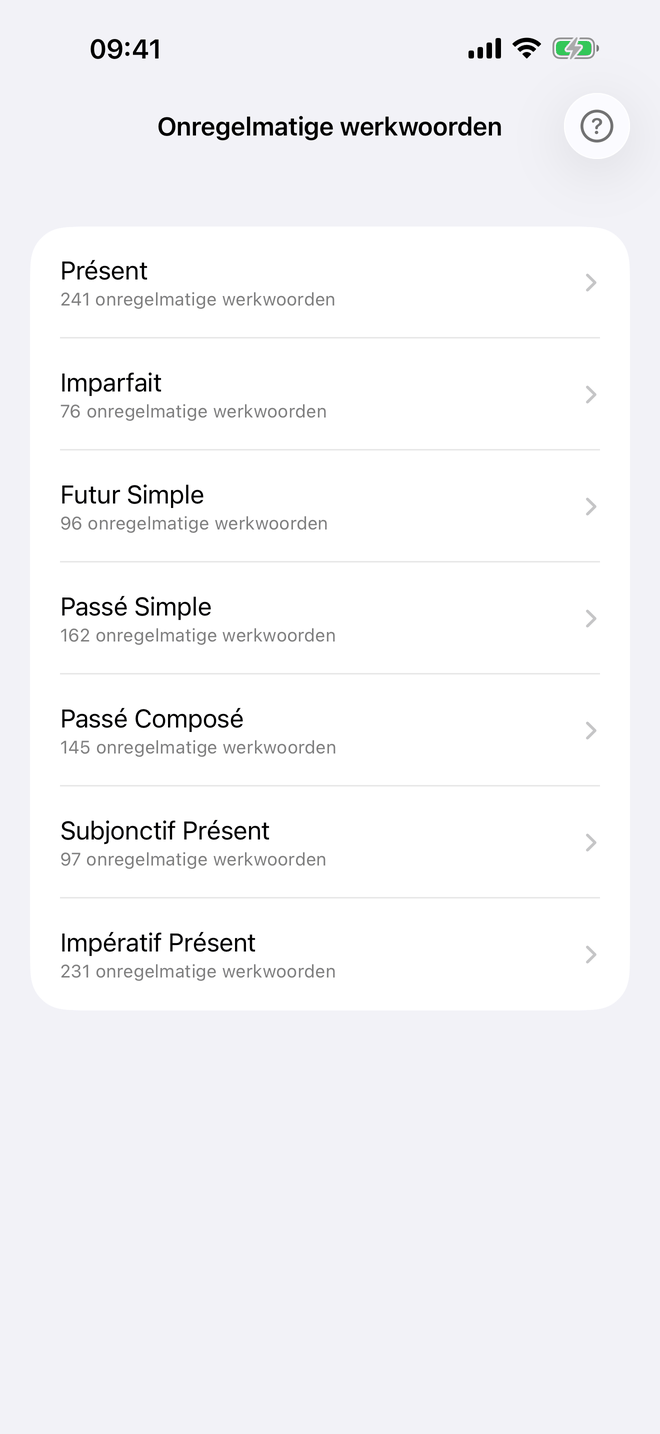 Onregelmatige werkwoorden