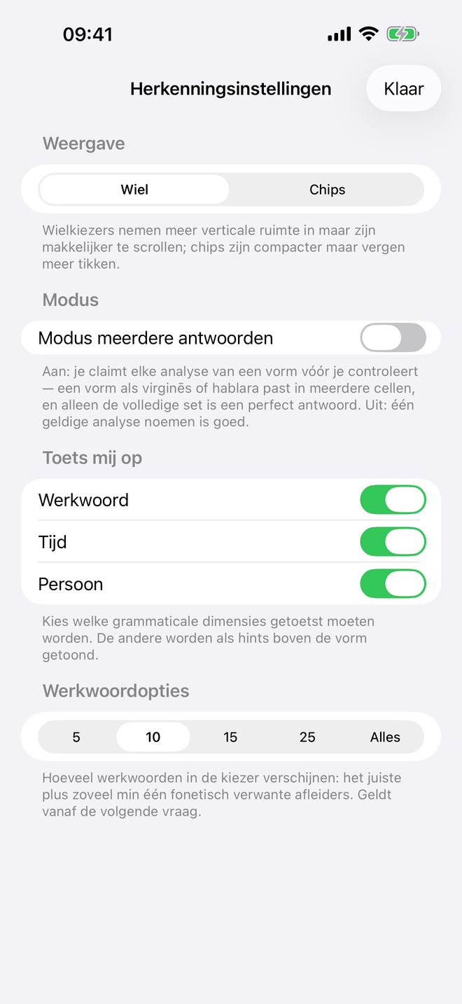 Herken de vervoeging