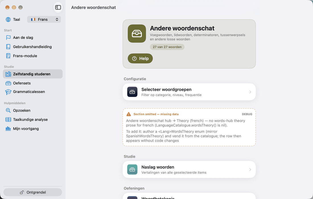 Andere woordenschat