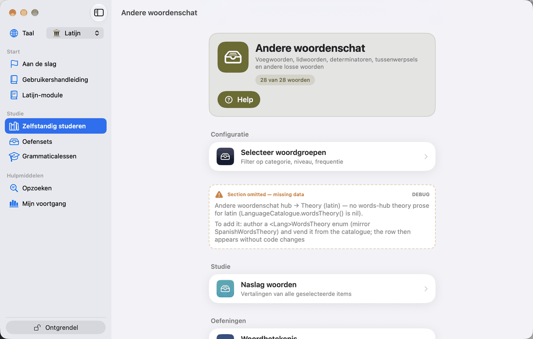 Andere woordenschat