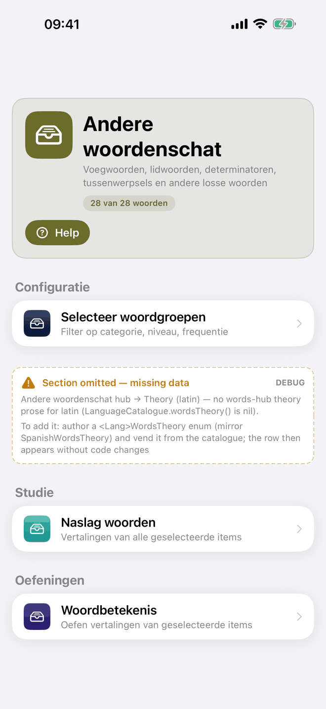 Andere woordenschat