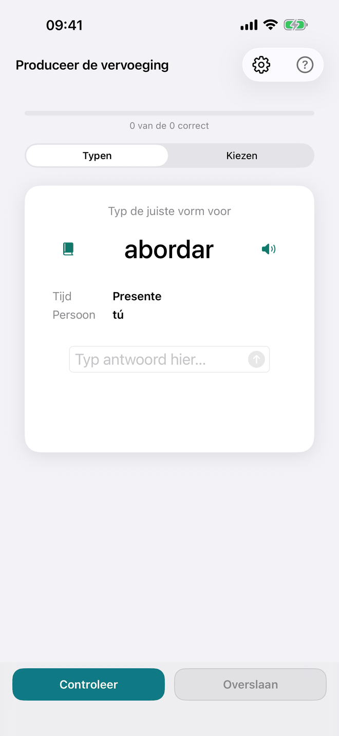 Produceer de vervoeging