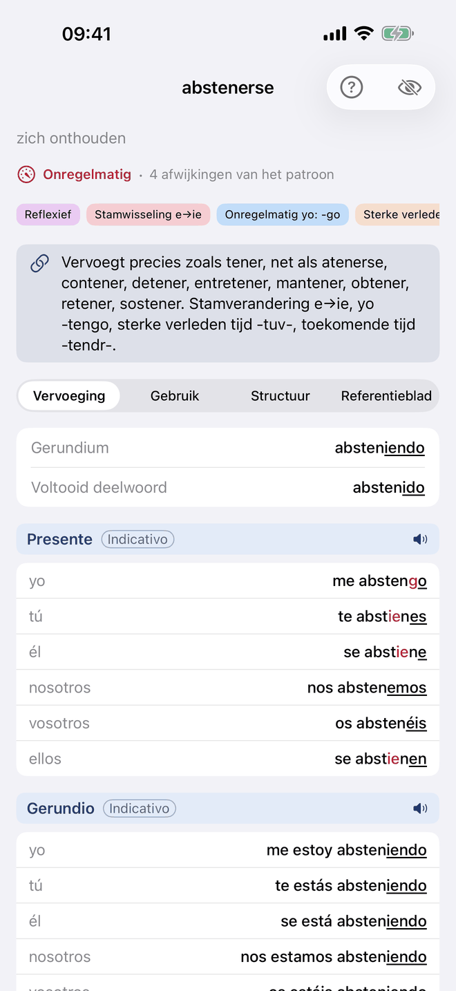 Vervoegingstabellen