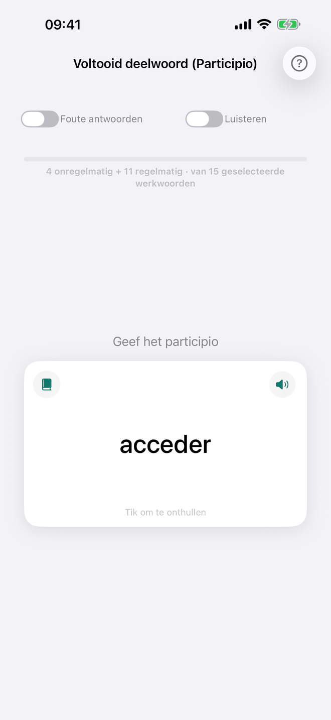 Voltooid deelwoord (Participio)