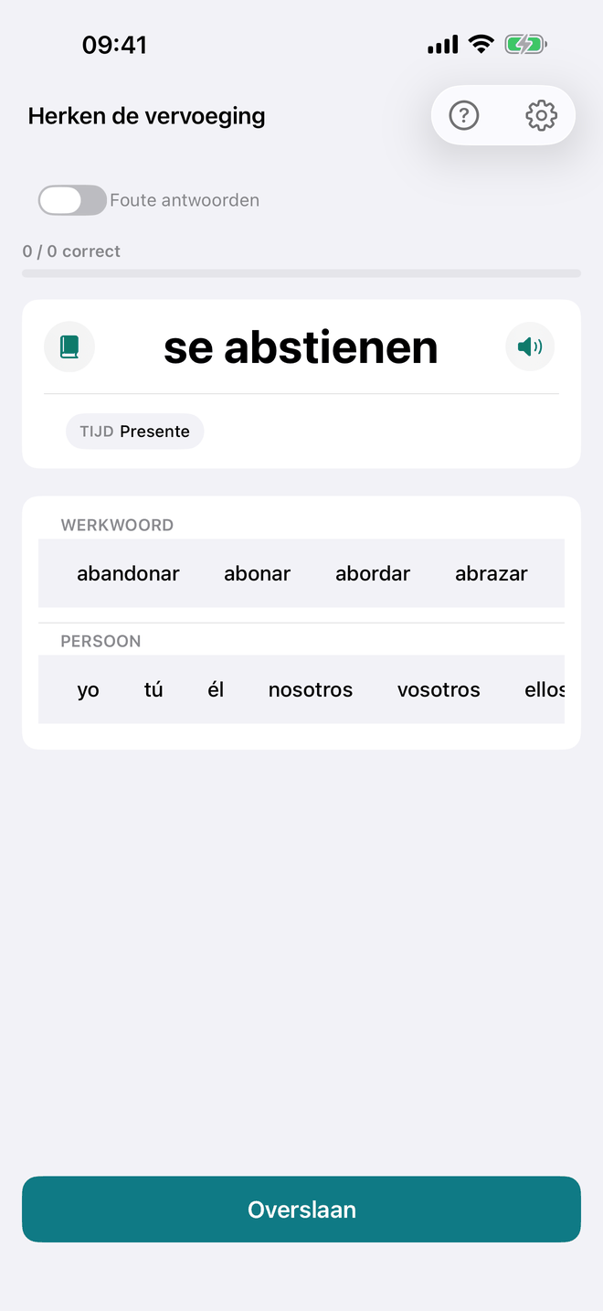 Herken de vervoeging