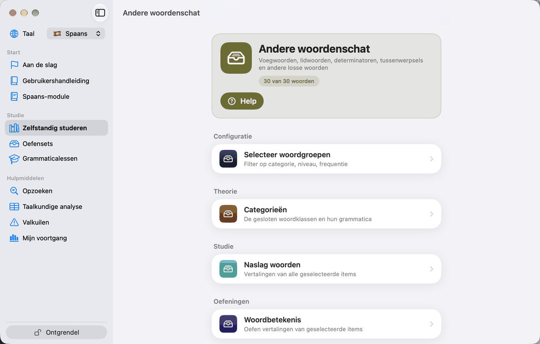 Andere woordenschat