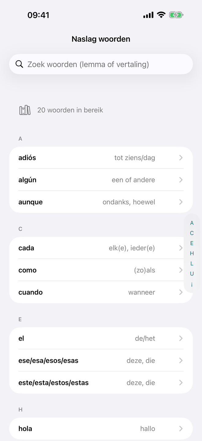 Naslag woorden