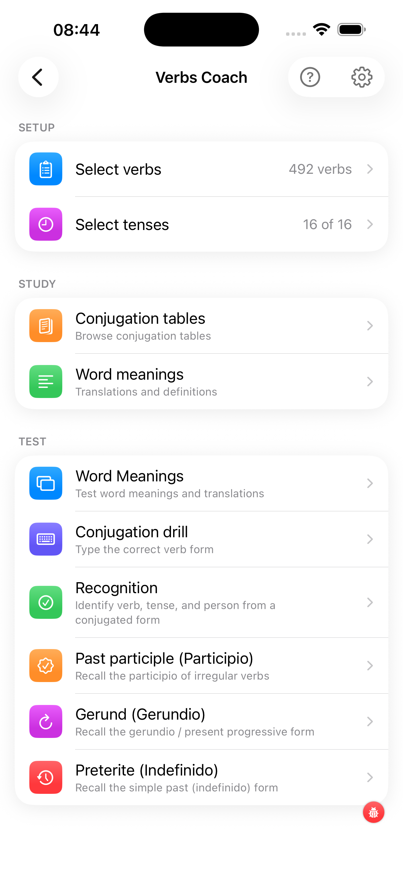 Verbs Coach