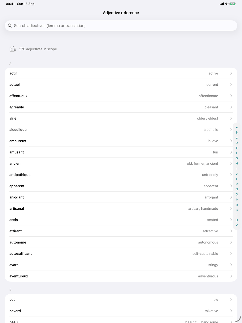 Adjectives
