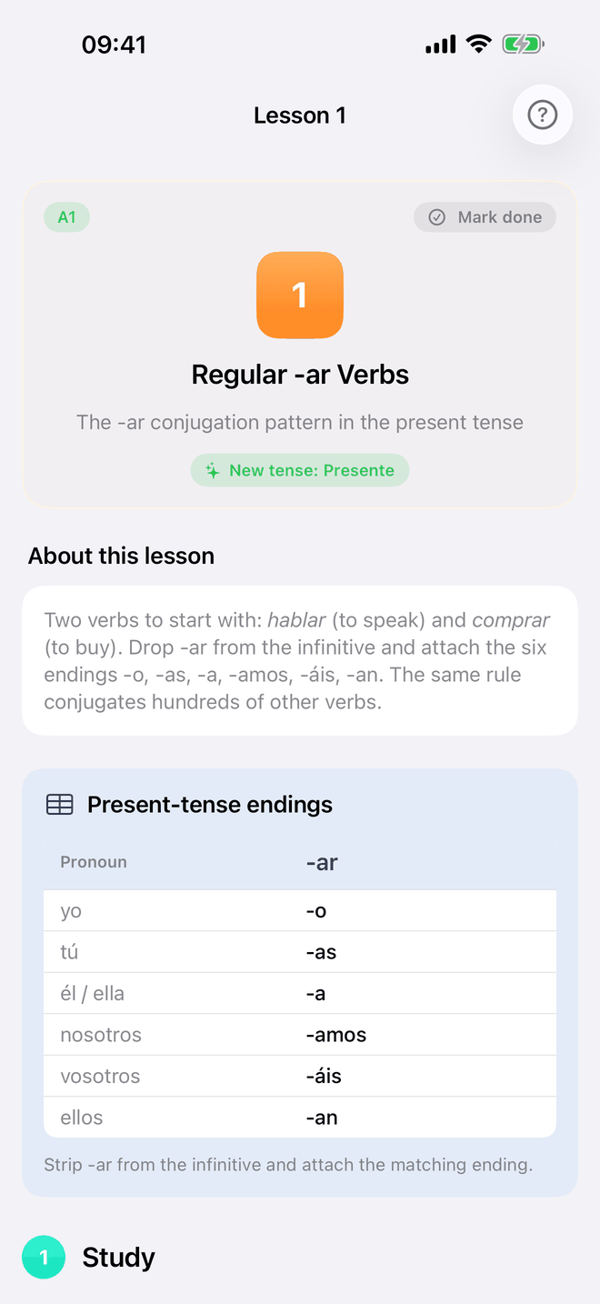 Grammar lessons
