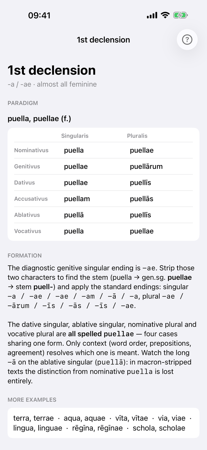 Declension Paradigms