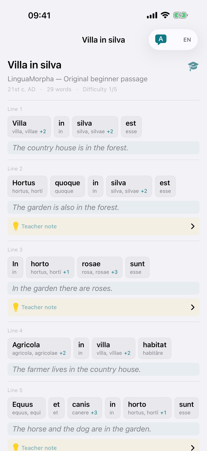 Reading texts