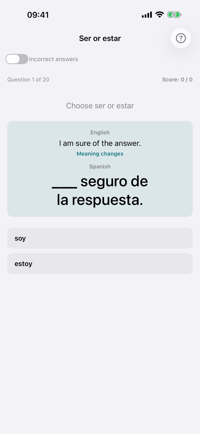 Ser or estar